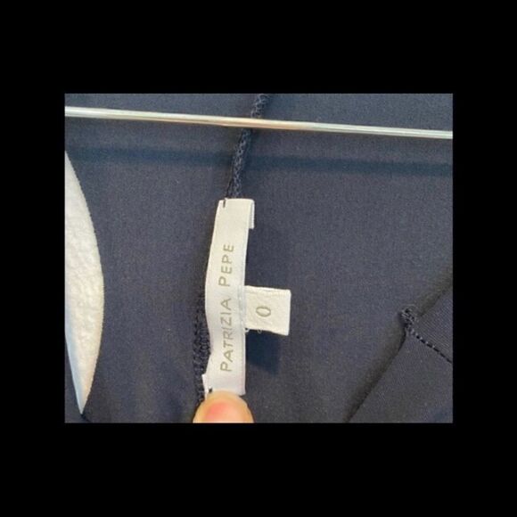 PATRIZIA PEPE RAW EDGE SENSITIVE LYCRA BLACK DRESS - Picture 8 of 8